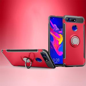 Magnetische 360 graden rotatie ring houder armor beschermhoes voor Huawei Honor View 20 (rood)