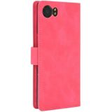 Voor BlackBerry Keyone Solid Color Skin Feel Magnetic Buckle Horizontale Flip Kalf Textuur PU Lederen case met Holder &amp; Card Slots &amp; Wallet (Rose Red)