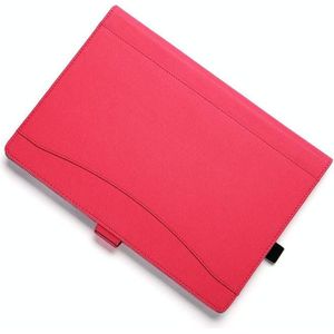 For Microsoft Surface Pro 7 / 7+ Twill Texture Magnetic Horizontal Flip PU Leather Case with Pen Slot &amp; Holder (Red)