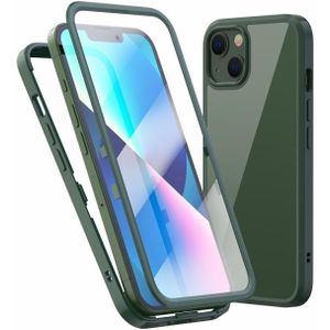 For iPhone 13 Wintory Integrated PC Transparent Phone Case(Green)