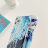 Voor iPhone 12 Ocean Wave Coral TPU Smooth Marbled IMD Mobile Phone Case (Green SD1)