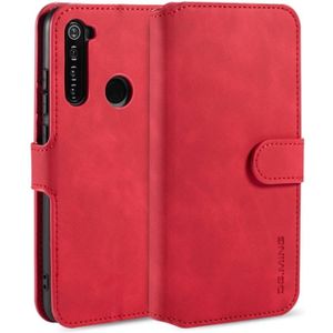 Voor Xiaomi Redmi Note 8 DG. MING retro olie kant horizontale flip case met houder &amp; kaartsleuven &amp; portemonnee (rood)