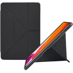 Voor Samsung Galaxy Tab A7 Lite 8.7 T220 Acryl 2 in 1 Y-fold Smart Leather Tablet Case (Zwart)