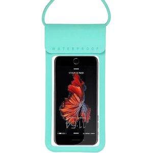 Outdoor duiken zwemmen mobiele telefoon touch screen waterdichte tas voor onder 5 inch mobiele telefoon (blauw)