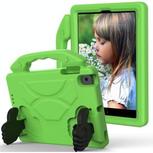 Voor iPad Mini 5/4/3/2/1 EVA Materiaal kinderen flat anti dalende cover beschermende shell met duimbeugel (groen)