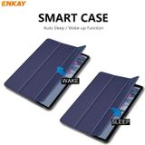 ENKAY ENK-8010 PU Leder + Plastic Smart Case met drie vouwhouder voor Samsung Galaxy Tab S7 11.0 T870 / T875(Donkerblauw)