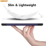 ENKAY ENK-8010 PU Leder + Plastic Smart Case met drie vouwhouder voor Samsung Galaxy Tab S7 11.0 T870 / T875(Donkerblauw)