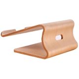 SamDi Artistiek Wit berken houtnerf Standaard desktop houder voor Apple MacBook  ASUS  Lenovo Notebook / Laptop (bruin)