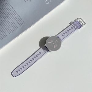 For Samsung Galaxy Watch 3 41mm Discoloration in Light TPU Replacement Strap Watchband(Purple)