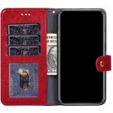 Zipperzak PU + TPU horizontale flip lederen tas met houder &amp; kaart slot &amp; portemonnee &amp; lanyard voor iPhone 7/8 / SE