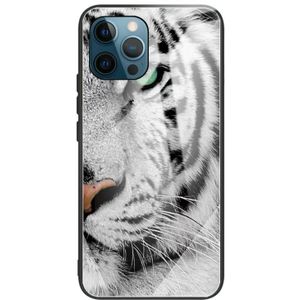 Gehard Glass + TPU Grens Beschermhoes voor iPhone 13 Pro (White Tiger)