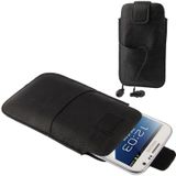 Universele Case Pocket mouw leerzak met oortelefoon zak voor Galaxy Note II / N7100 / i9220 (zwart)