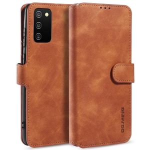 Voor de Samsung Galaxy A02s DG. MING Retro Oil Side Horizontale Flip Leather Case met Holder &amp; Card Slots &amp; Wallet(Brown)