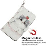 Voor eer x8 3D gekleurde horizontale flip lederen telefoonhoesje (schattige kat)