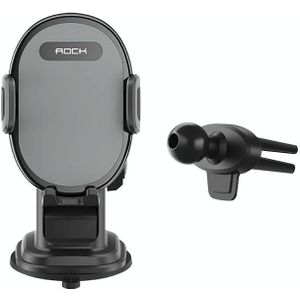 ROCK SPACE RAM0009 Zuignap intrekbare roterende mechanische autohouder  geschikt voor telefoons binnen 66-102 mm breedte