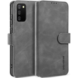Voor de Samsung Galaxy A02s DG. MING Retro Oil Side Horizontale Flip Leather Case met Holder &amp; Card Slots &amp; Wallet(Grey)