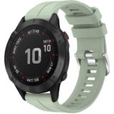 Voor Garmin Fenix 6 Pro GPS 22 mm Solid Color Silicone Watch Band (Light Green)