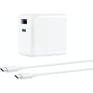 Originele Huawei USB + USB-C / Type-C Interface Super Fast Charge Gan Dual Port Charger (Max 65W) (wit)