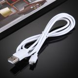HAWEEL Hoge snelheid 35 Cores Micro USB naar USB Data Sync laad kabel voor Samsung Galaxy S6 / S5 / S IV  LG  HTC  Kabel lengte: 1 meter (wit)