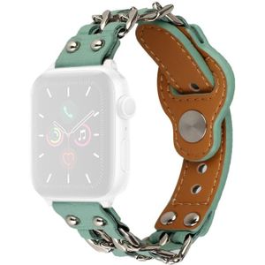 Lederen mannelijke stijl horlogeband voor Apple Watch Series 7 45 mm / 6 &amp; SE &amp; 5 &amp; 4 44mm / 3 &amp; 2 &amp; 1 42mm