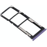 SIM-kaartlade + SIM-kaartlade + Micro SD-kaartlade voor Xiaomi Redmi Note 9 5G (paars)