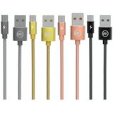 WK WDC-013m 2.4A Micro USB Kingkong Fast Charging Data Cable  Lengte: 1m (Zilver)