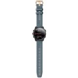 Voor Garmin Fenix 7S Silicone Rose Gold Buckle Watchband (Navy Blue)