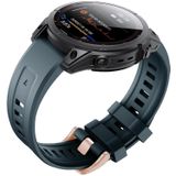 Voor Garmin Fenix 7S Silicone Rose Gold Buckle Watchband (Navy Blue)