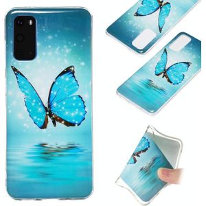 Voor Galaxy S20 Lichtgevende TPU mobiele telefoon beschermhoes (Butterfly)