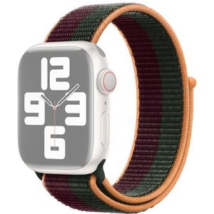 Loop Type Sport Replacement Strap Watchband For Apple Watch Series 7 41mm / 6 &amp; SE &amp; 5 &amp; 4 40mm / 3 &amp; 2 &amp; 1 38mm (Cherry Green)