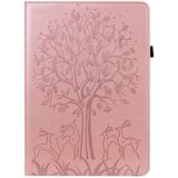 Voor Huawei MatePad T 10S 10.1 Inch / T 10 9.7 Inch Tree &amp; Deer patroon geperst afdrukken lederen tablet case