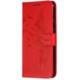 Feather patroon Litchi textuur horizontale Flip lederen draagtas met portemonnee &amp; houder &amp; kaartsleuven voor Google pixel 3 XL (rood)