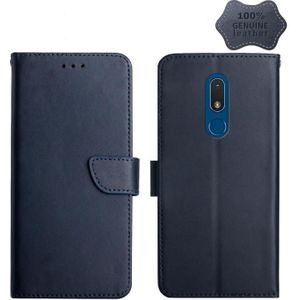 Voor Nokia C3 lederen vingerafdrukbestendige horizontale flip-telefooncase