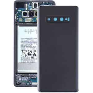 Batterij achtercover met camera lens voor Galaxy S10 PLUS (zwart)