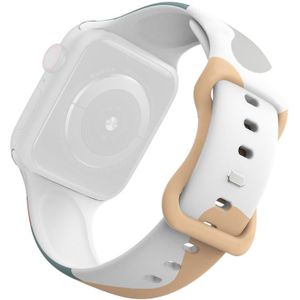 Morandi-serie 8 gesp Siliconen band horlogeband voor Apple Watch Series 7 41mm / 6 &amp; SE &amp; 5 &amp; 4 40mm / 3 &amp; 2 &amp; 1 38mm