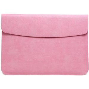 Horizontal Litchi Texture Laptop Bag Liner Bag For MacBook 15.4 Inch A1398(Liner Bag Pink)