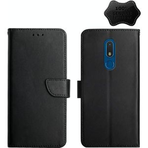 Voor Nokia C3 lederen vingerafdrukbestendige horizontale flip-telefooncase