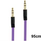 3.5mm Jack Noodle stijl Earphone kabel voor iPhone / iPad / iPod / MP3  lengte: 95cm(Purple)