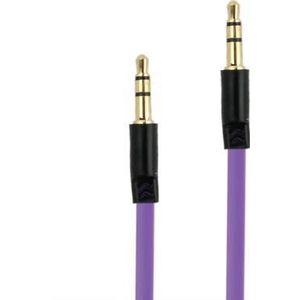 3.5mm Jack Noodle stijl Earphone kabel voor iPhone / iPad / iPod / MP3  lengte: 95cm(Purple)