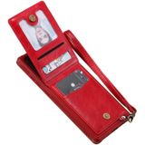 Verticale Flip Wallet Schokbestendige achterkant beschermhoes met houder &amp; kaartslots &amp; Lanyard &amp; Foto's Frames voor Samsung Galaxy Note20(Rood)