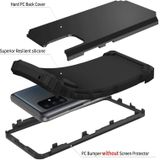 Voor Samsung Galaxy A71 5G PC + Siliconen Driedelige Shockproof Protection Case(Zwart)