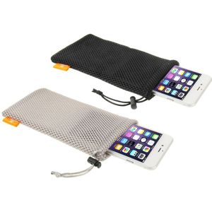 18 PC's gemengde kleuren HAWEEL Nylon Mesh etui Bag Kit met Candy blikjes Inpakken voor tot 5.5 inch scherm telefoon  grootte: 18.5 x 9 cm