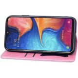 Voor Samsung Galaxy A70 / A70s Business Stitching Horizontale Flip Lederen case met Double Folding &amp; Bracket &amp; Card Slots &amp; Photo Frame &amp; Wallet(Rose Gold)