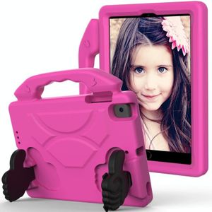 Voor iPad Mini 5/4/3/2/1 EVA Materiaal kinderen flat anti dalende cover beschermende shell met duimbeugel (RoseRed)