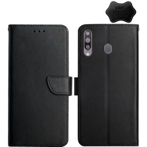 Voor Samsung Galaxy A20S lederen vingerafdrukbestendige horizontale flip-telefooncase