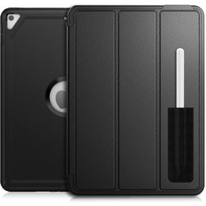 For iPad 10.2 2021 / 2020 / 2019 / Air 10.5 2019 3-Fold Amor Shockproof Smart Tablet Case(Black)