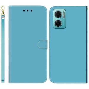 Voor Xiaomi Redmi Note 11e / Redmi 10 5G Imitated Mirror Surface Lederen Telefoonhoes