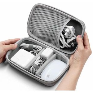 Power Adapter Headset Data Cable Portable Storage Bag Voor Macbook Air/Pro Notebook(Zwart)