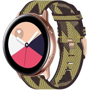 Voor Samsung Galaxy Watch Active 40 mm 20 mm nylon geweven horlogeband