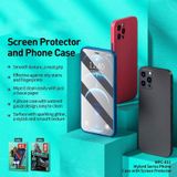 WK WPC-011 Shockproof PC Phone Case with Tempered Glass Film For iPhone 12 Pro Max(Red)